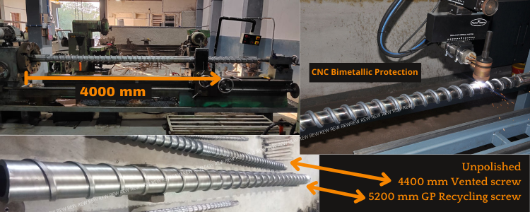 Plastic Recycling & Granule Making Screw Barrel